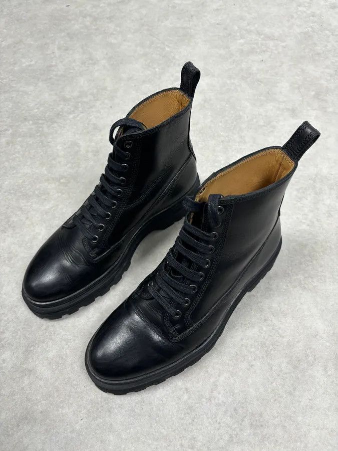 A.P.C. A.P.C. Black Leather Lace-Up Boots Chunky Sole Size 42 Size US 9 / EU 42 - 3 Thumbnail