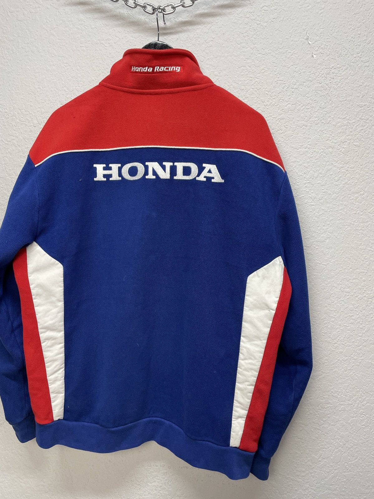 Honda Vintage Y2K Honda Official Racing Teddy Fleece Jacket Size US L / EU 52-54 / 3 - 8 Thumbnail