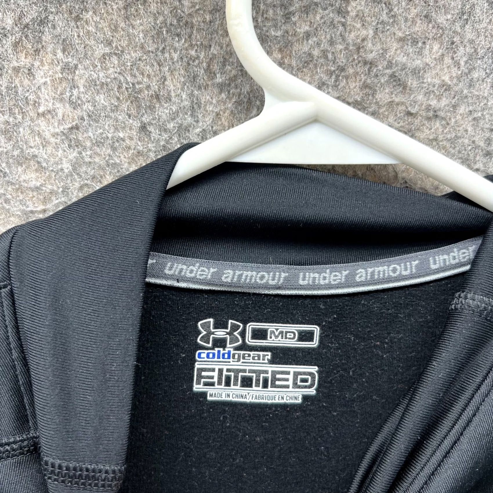 Under Armour Under Armour Sweatshirt Mens Medium Black Compression Coldgear Fitted Knit UA Shirt Pullover Slim Long Sleeve Casual Gym & Training Size US M / EU 48-50 / 2 - 4 Thumbnail