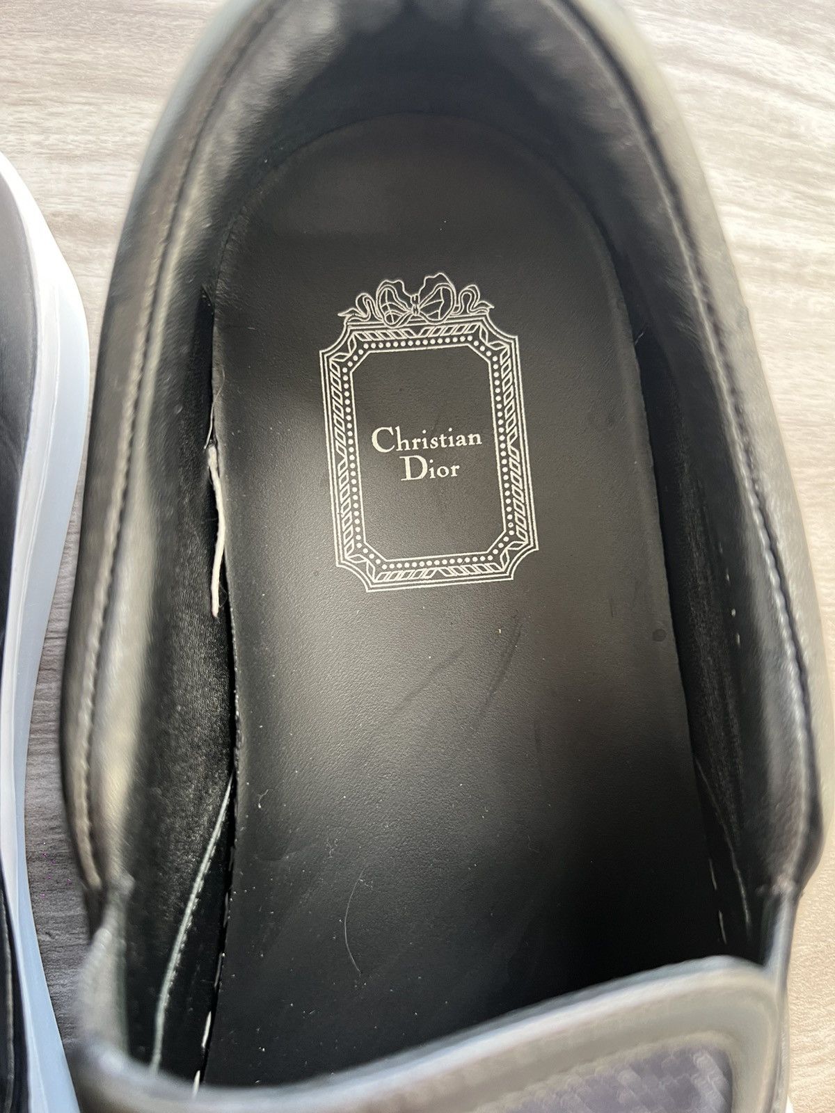 Dior Christian Dior Navy Denim Leather Bee Slip-On Size 8 Women’s Size US 8 / IT 38 - 6 Thumbnail
