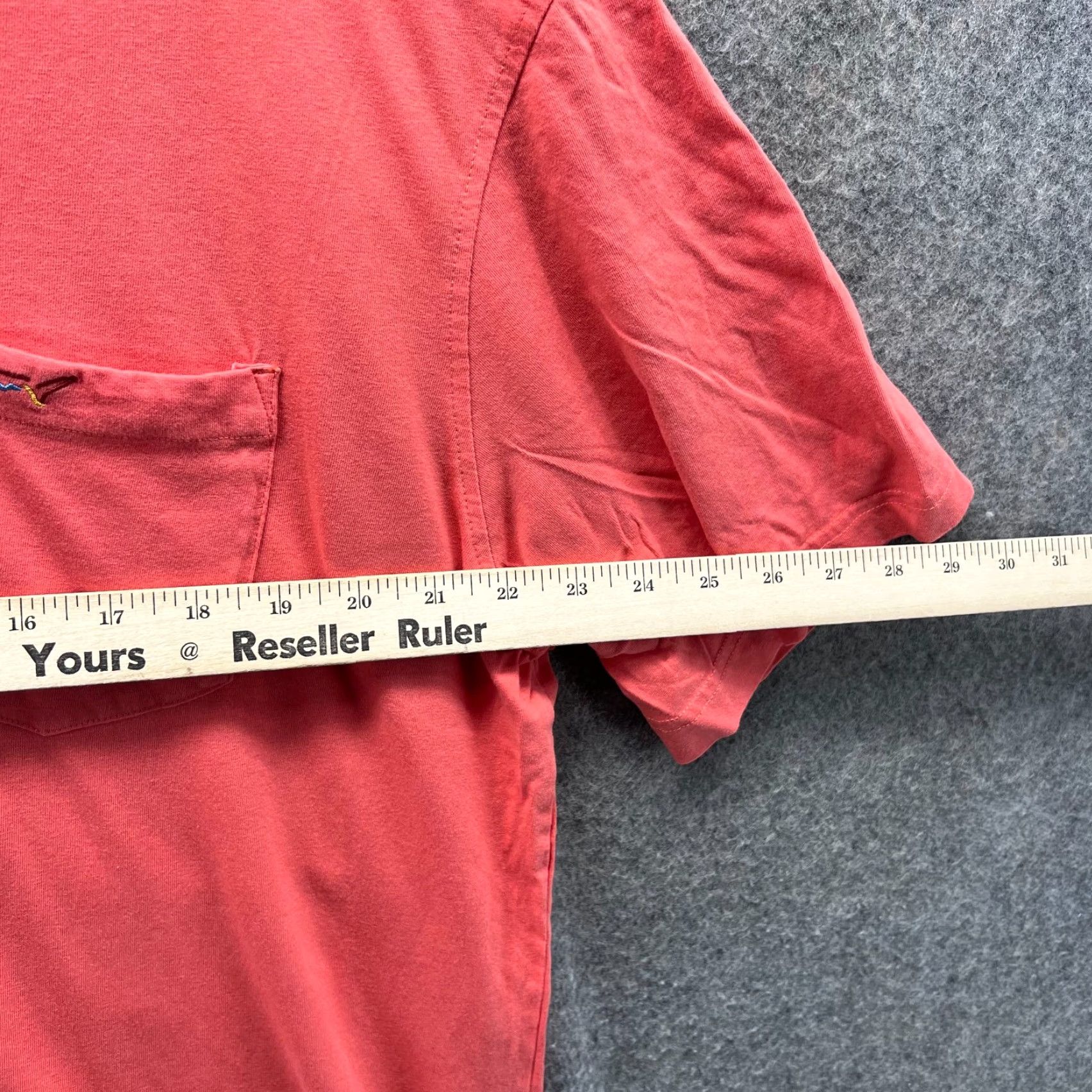 Vintage Greg Norman Shirt Mens XL Peach Crewneck Pocket Tee Shark Cotton Extra Large Size US XL / EU 56 / 4 - 3 Thumbnail