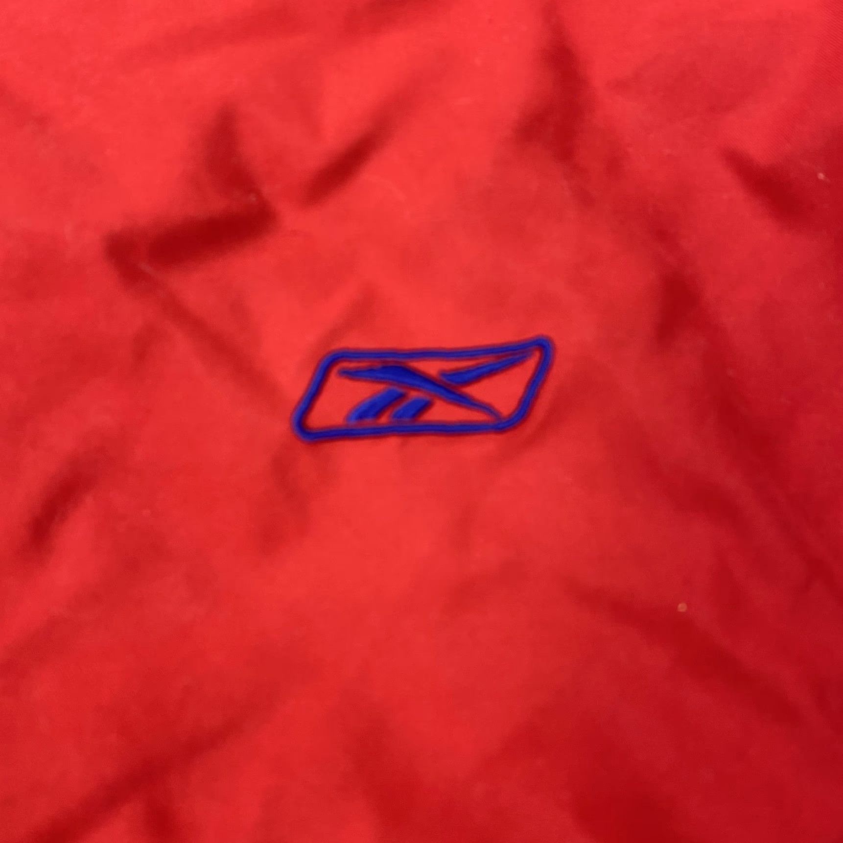 Reebok Vtg Reebok Jacket Mens L Red Colorblock Windbreaker Pullover Zip Side Pockets Logo Size US L / EU 52-54 / 3 - 2 Thumbnail