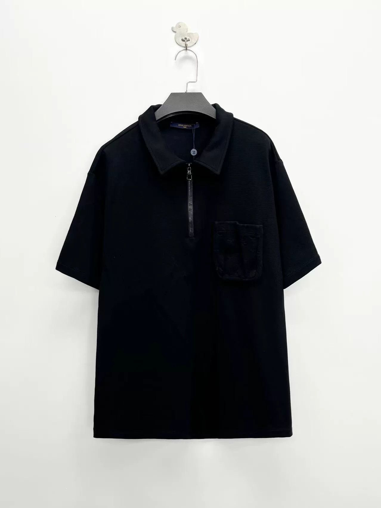 Louis Vuitton Louis Vuitton Black Monogram Half-Zip Short Sleeve Size US XL / EU 56 / 4 - 1 Thumbnail