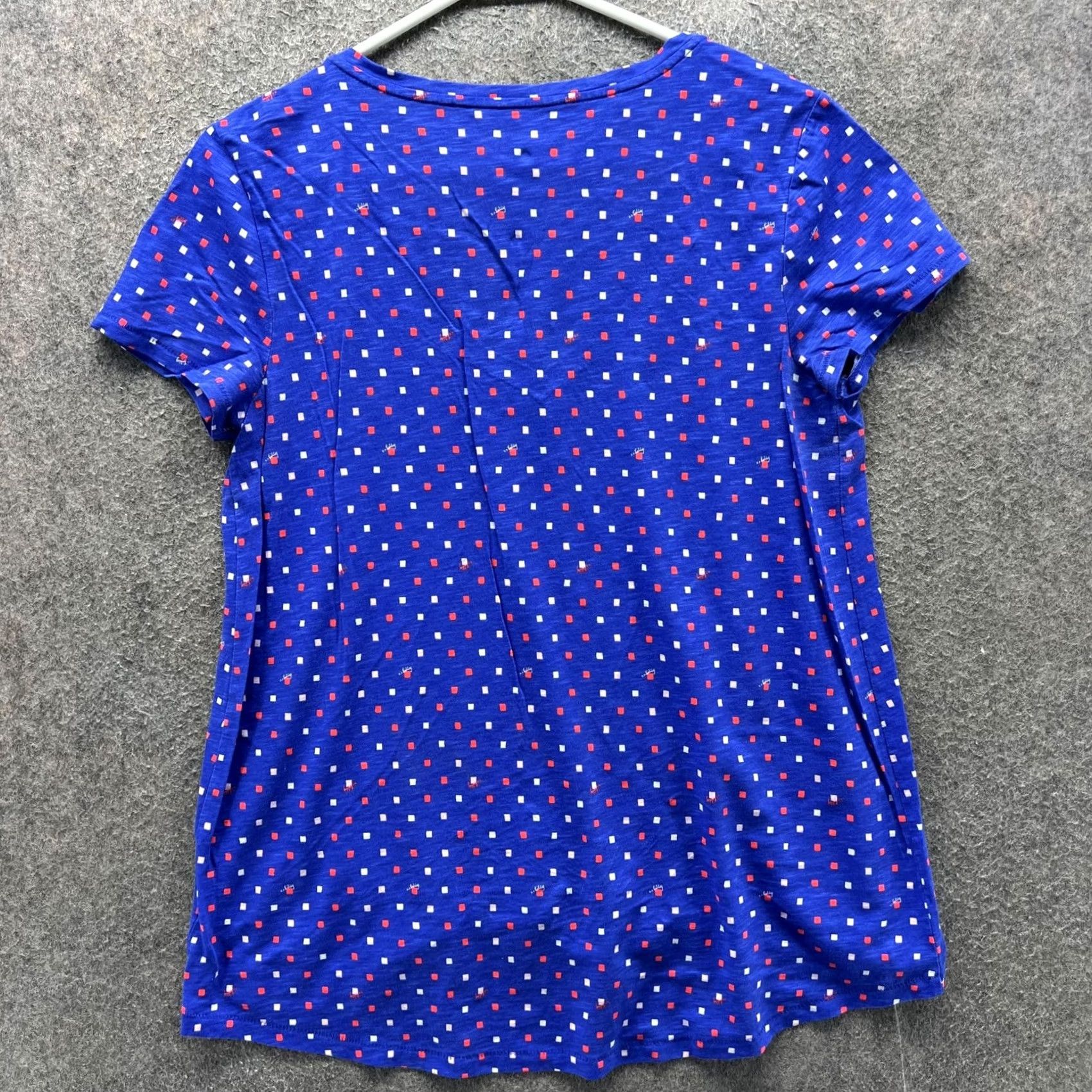 Lilly Pulitzer Lilly Pulitzer Shirt Womens Small Blue Geometric V Neck Short Sleeve Jersey Knit Size S / US 4 / IT 40 - 7 Thumbnail