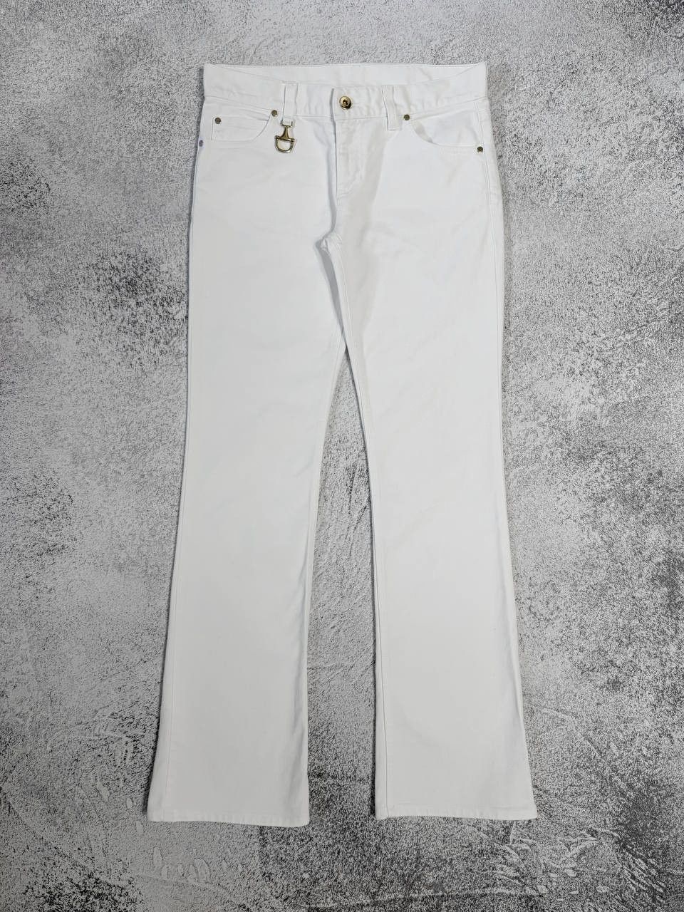 Gucci Vintage Gucci Tom Ford Era Flared Jeans Gold Horsebit Detail Size 27" / US 4 / IT 40 - 1 Thumbnail