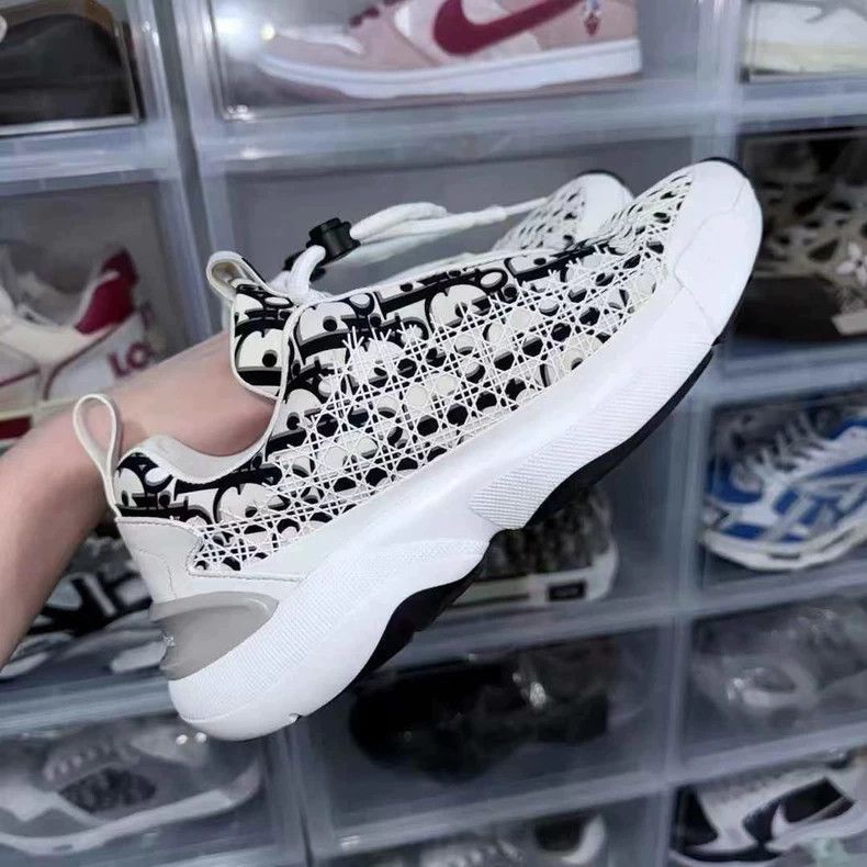 Dior Dior Dior B24 White Black Printed Sneakers-2507 Size US 8 / EU 41 - 4 Thumbnail
