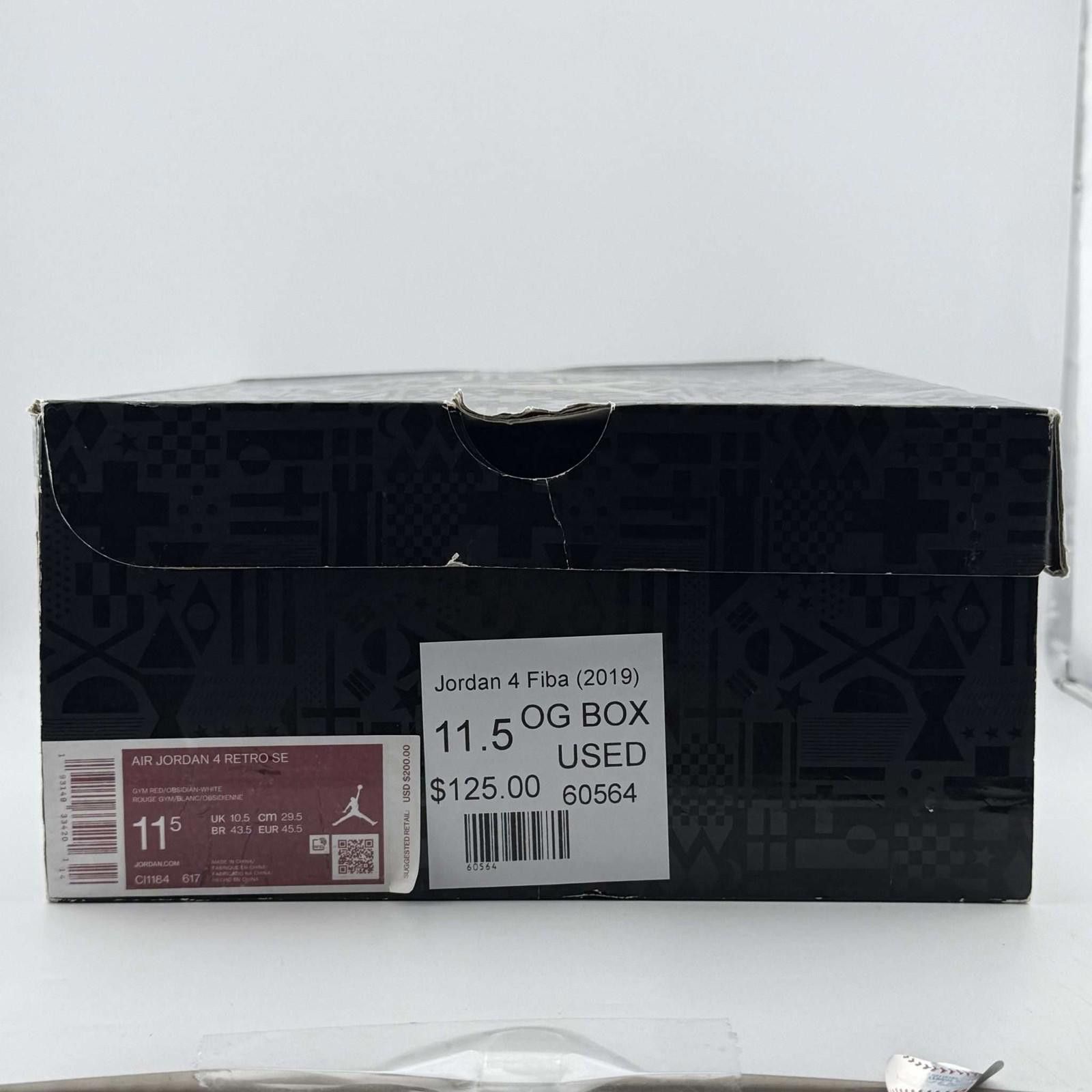 Jordan Brand Air Jordan 4 Retro SE Gym Red Obsidian White 11.5 Used Size US 11.5 / EU 44-45 - 8 Thumbnail