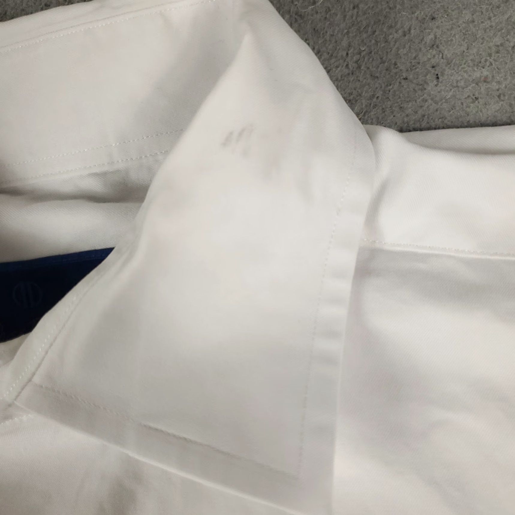 David Donahue VINTAGE David Donahue Dress Shirt Mens Size 17 White Cotton Long Sleeve Business Casual Formal Size 46R - 3 Thumbnail