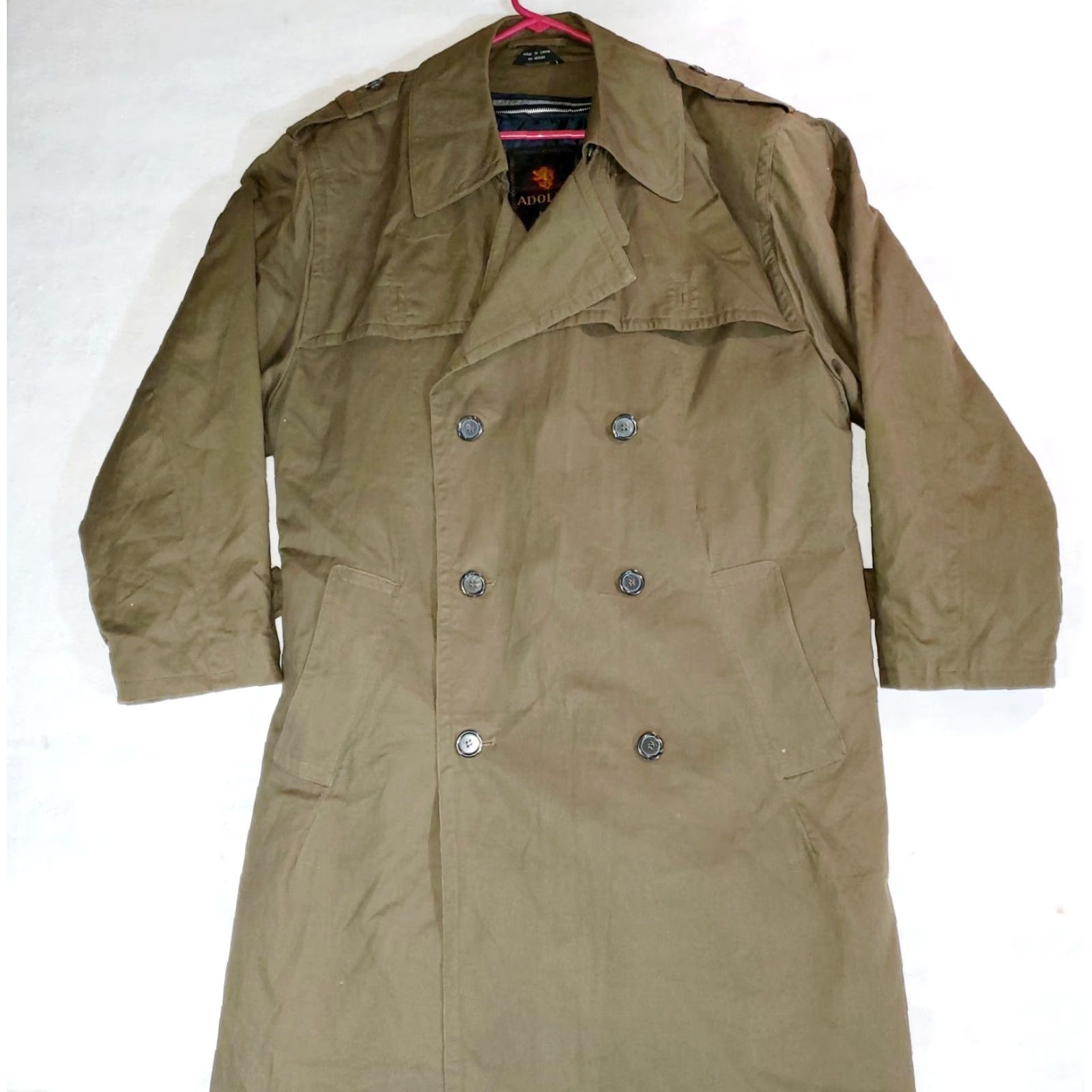 Vintage VINTAGE Adolfo Trench Coat Mens Brown 70s 42R Duster Overcoat 100% Cotton Zip Liner Vintage Look Trench Coat/Mac Mens Brown 70s Size US XS / EU 42 / 0 - 2 Thumbnail