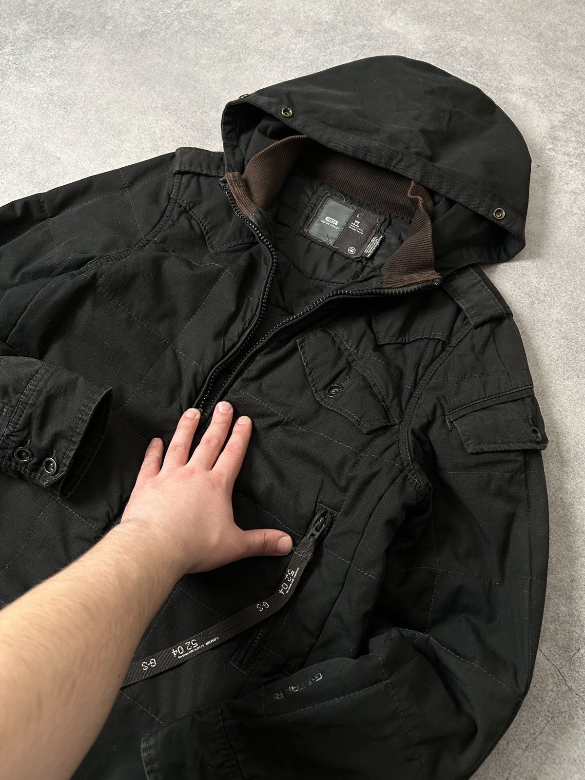 G-Star Vintage G-Star Raw hooded parkas jacket mens black Size US L / EU 52-54 / 3 - 4 Thumbnail