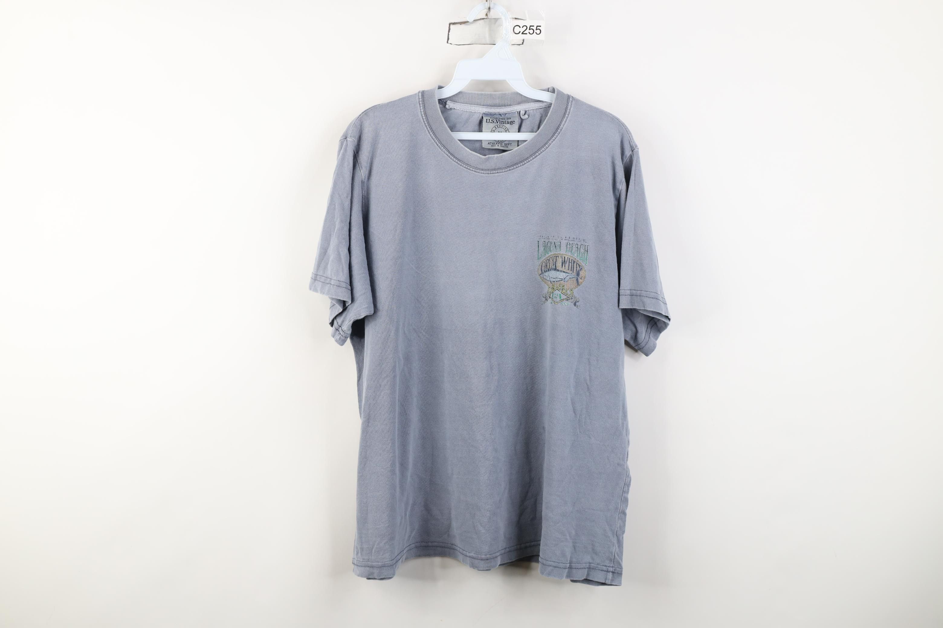 Vintage Vintage 90s Streetwear Laguna Beach White Shark T-Shirt Size US M / EU 48-50 / 2 - 1 Thumbnail
