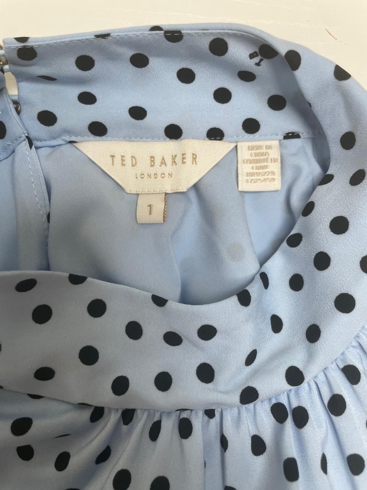 Ted Baker Light blue polka dot puff sleeve blouse Size XS / US 0-2 / IT 36-38 - 3 Thumbnail