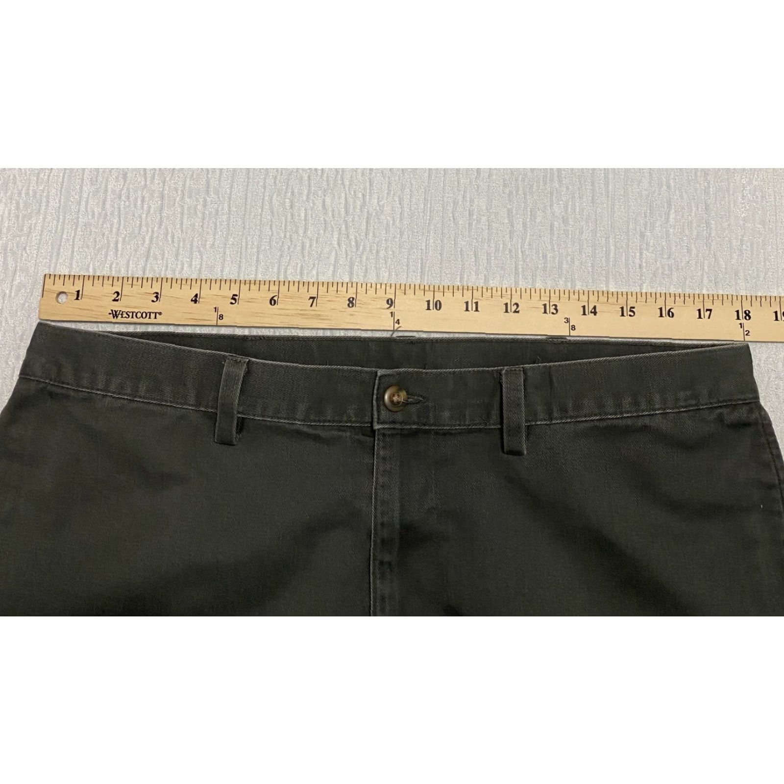 Haggar Haggar Chino Pants Men 36x31 Gray Regular Flat Front Button Zip Inseam 31 Waist 36 Size US 36 / EU 52 - 5 Thumbnail