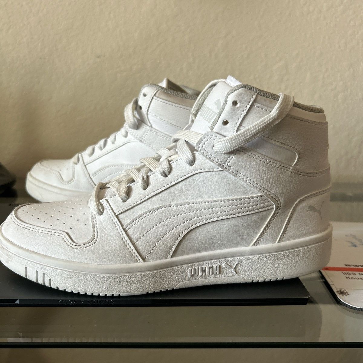 Puma White Puma High Tops Size US 6 / EU 39 - 3 Thumbnail