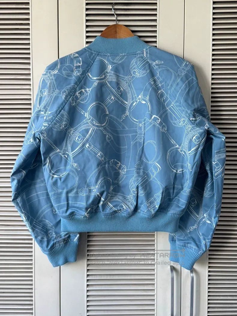 Hermes Hermes Women's flight jacket, blue print version Size XXS / US 00 / IT 34 - 2 Thumbnail