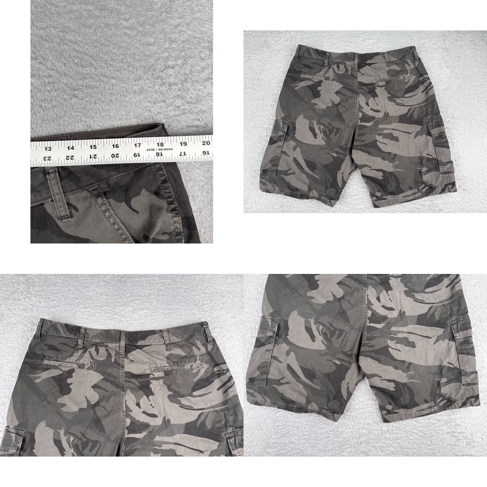 Wrangler Wrangler Cargo Shorts Men 38 Gray Camouflage Cotton Blend Pockets Logo 10 Inseam 38x10 Slim Fit Casual Travel Mens Size US 38 / EU 54 - 9 Thumbnail