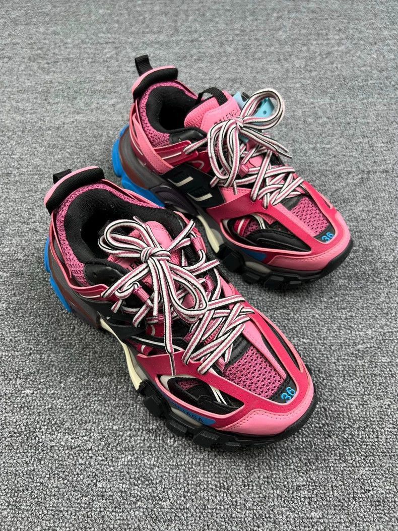 Balenciaga Balenciaga Pink Track Sneakers Size 36-2506 Size US 5 / EU 37 - 2 Thumbnail