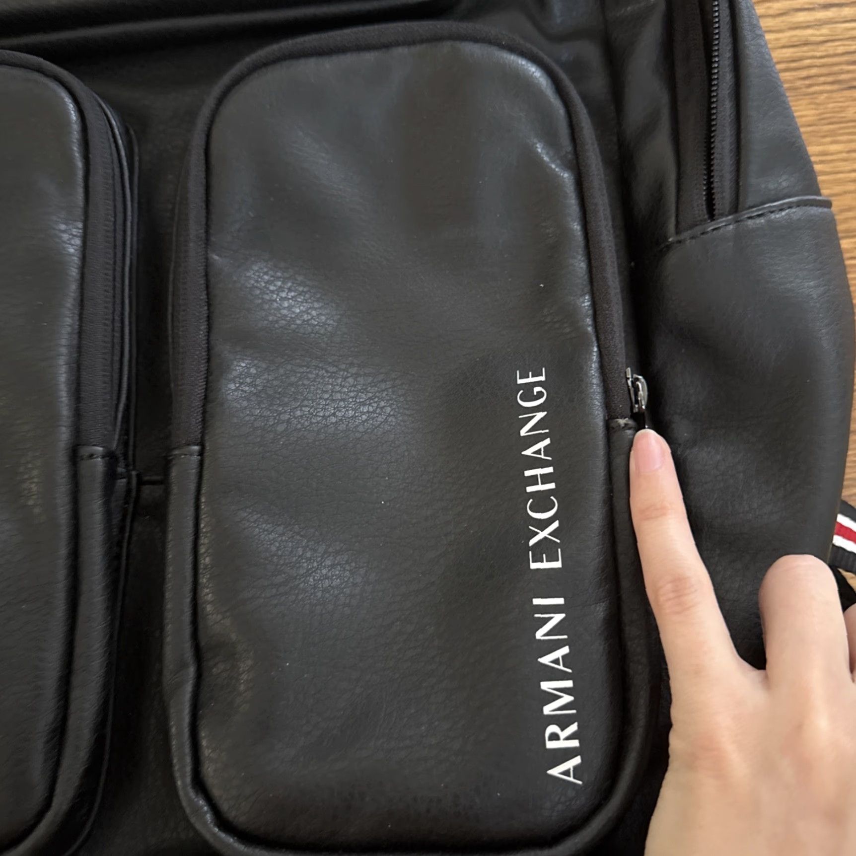 Armani Exchange Armani Exchange Backpack Faux Leather Black Men Brand New Size ONE SIZE - 2 Thumbnail