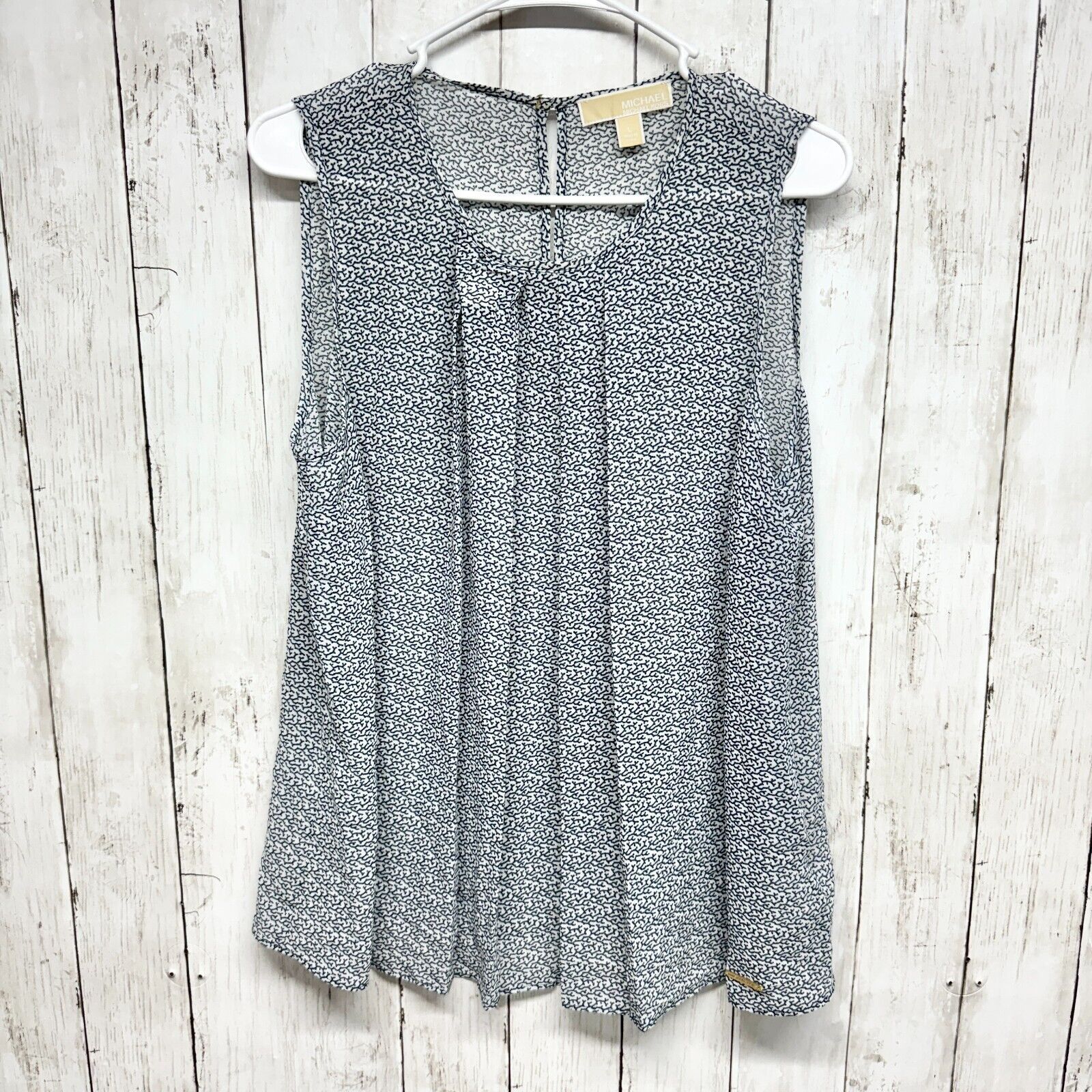 Michael Kors MICHAEL Michael Kors Tank Top Women Size L Blue Floral Flowy Size L / US 10 / IT 46 - 1 Thumbnail