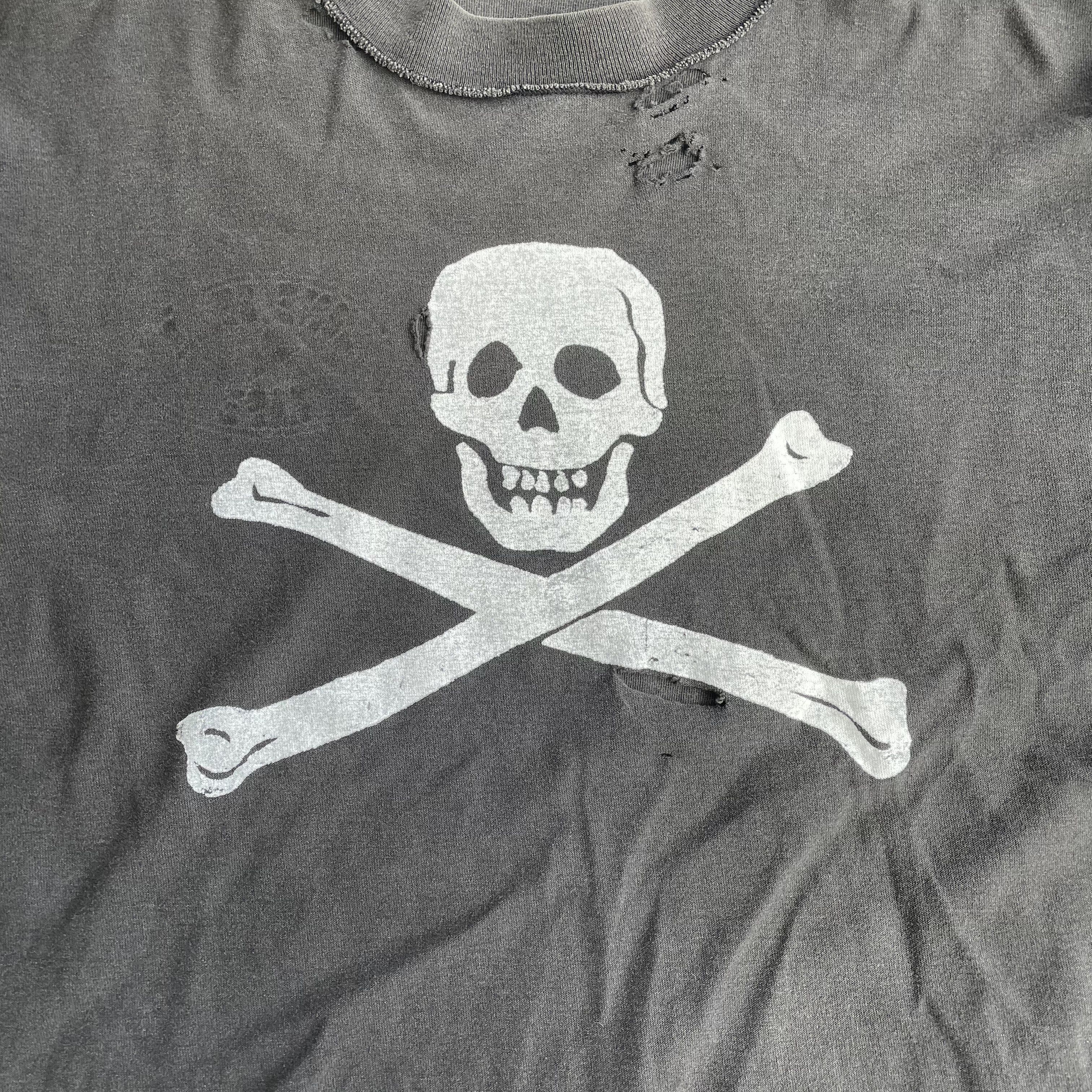 Vintage Custom Inside Out Distressed Skull Long Sleeve Size US M / EU 48-50 / 2 - 2 Thumbnail