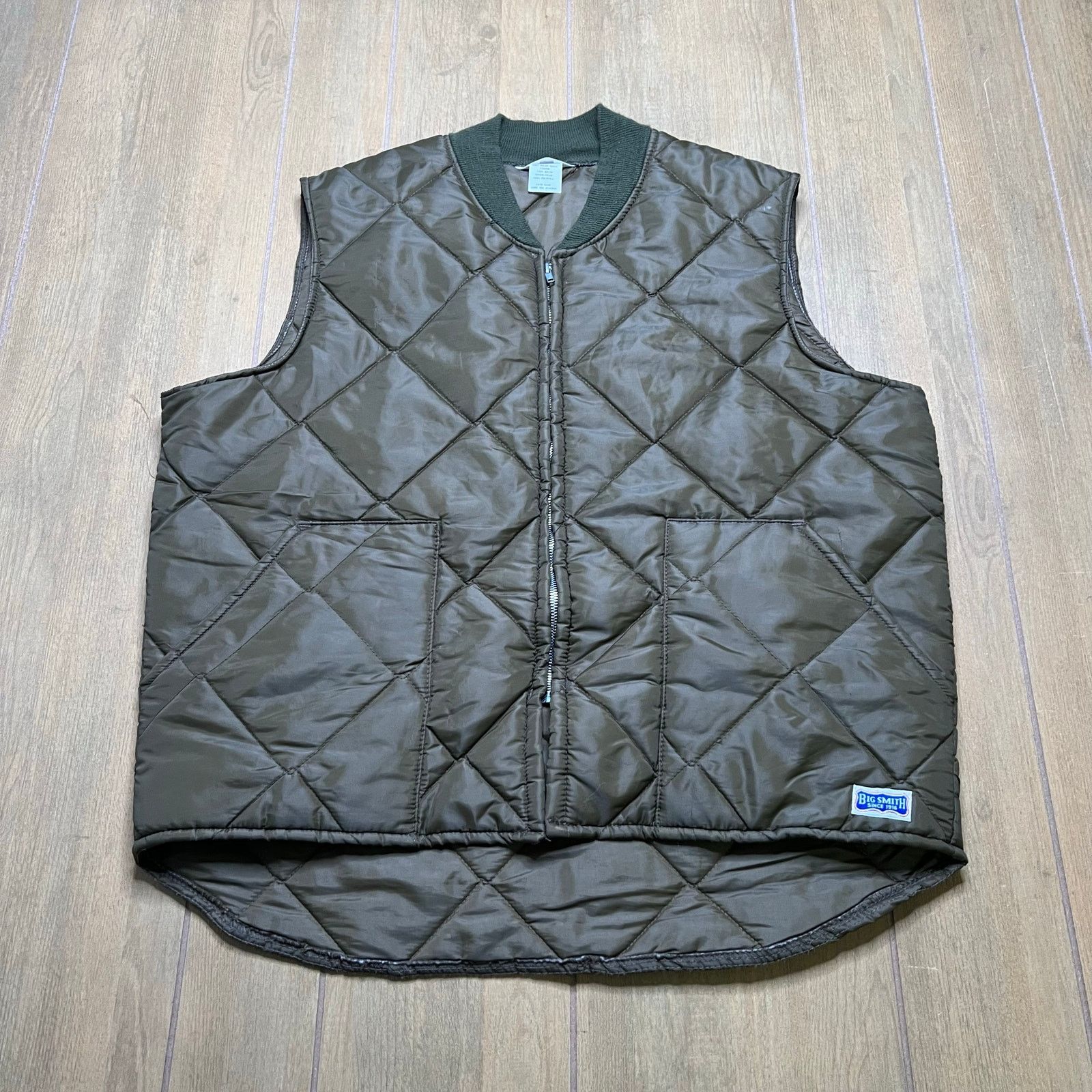 Vintage Vintage 90s Big Smith Vest Men XL Black Quilted Full Zip Size US XL / EU 56 / 4 - 1 Thumbnail