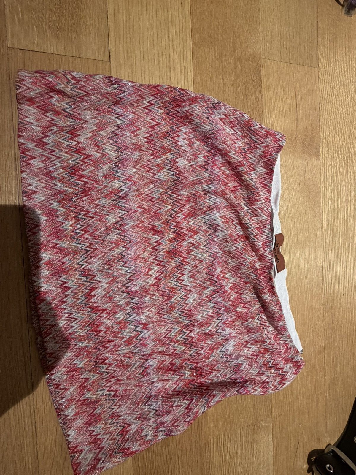 Missoni Missoni Pink Orange White Mini Skirt Size 28" / US 6 / IT 42 - 2 Thumbnail