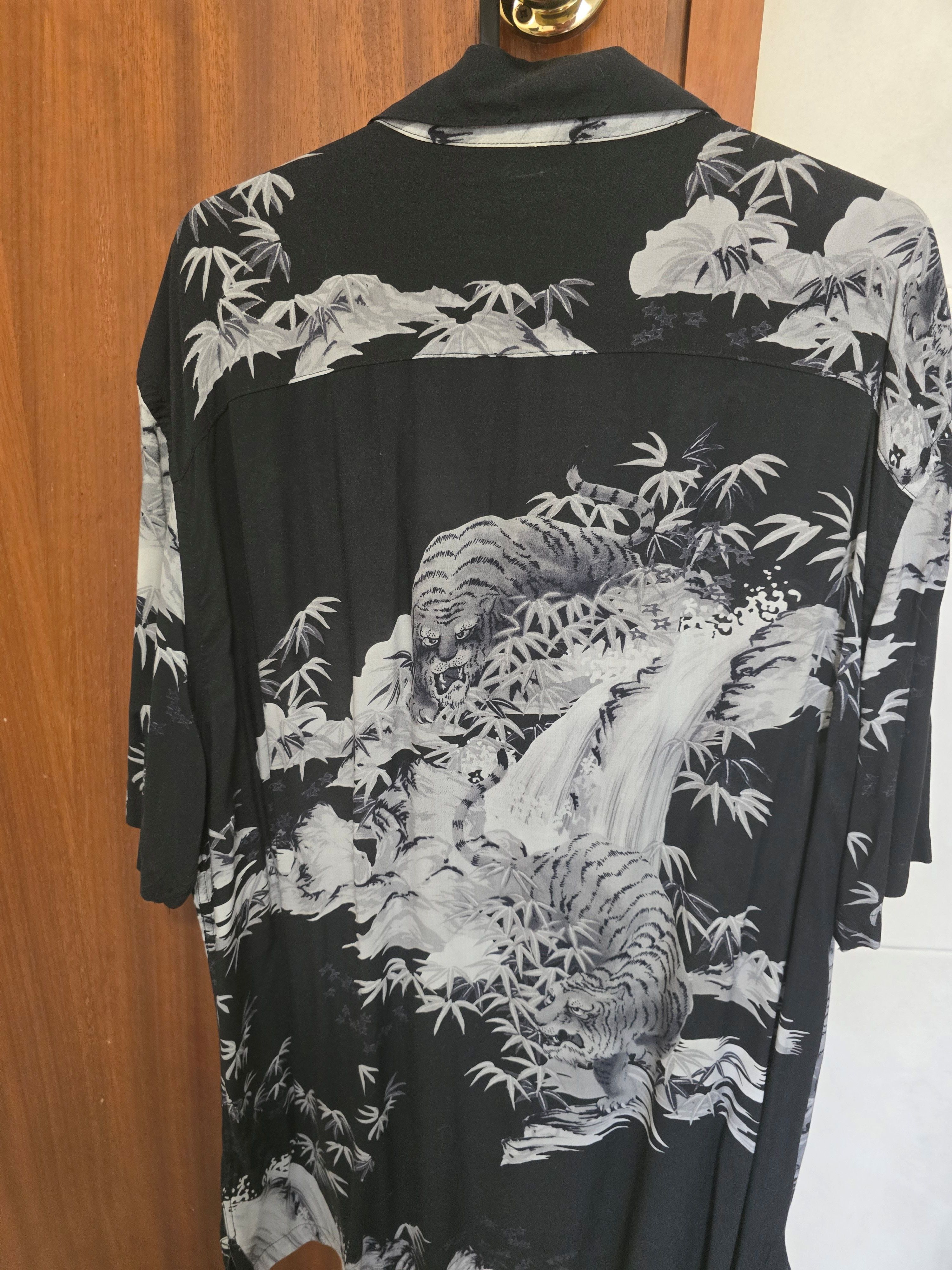 Allsaints Short Sleeve Tiger Hawaiian Shirt Size US XL / EU 56 / 4 - 2 Thumbnail