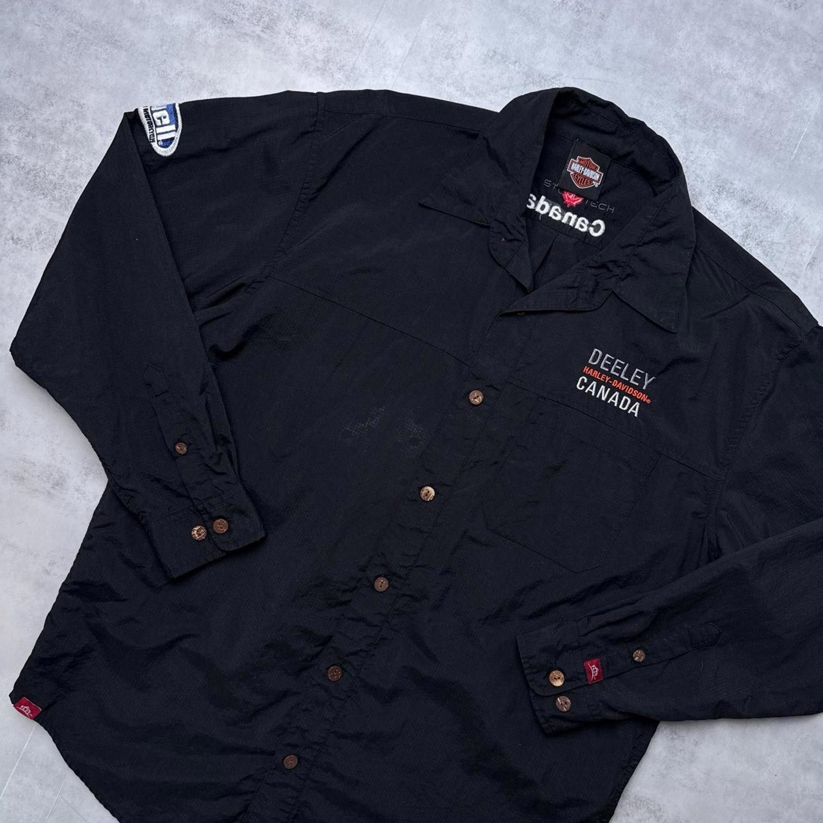 Harley Davidson Y2K Harley Davidson 00s Canada button up black shirt Size US M / EU 48-50 / 2 - 4 Thumbnail