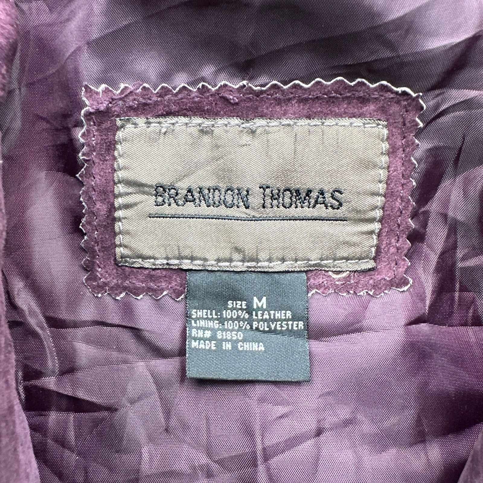 Other Vintage Brandon Thomas Suede Leather Jacket Womens M Purple Size M / US 6-8 / IT 42-44 - 3 Thumbnail