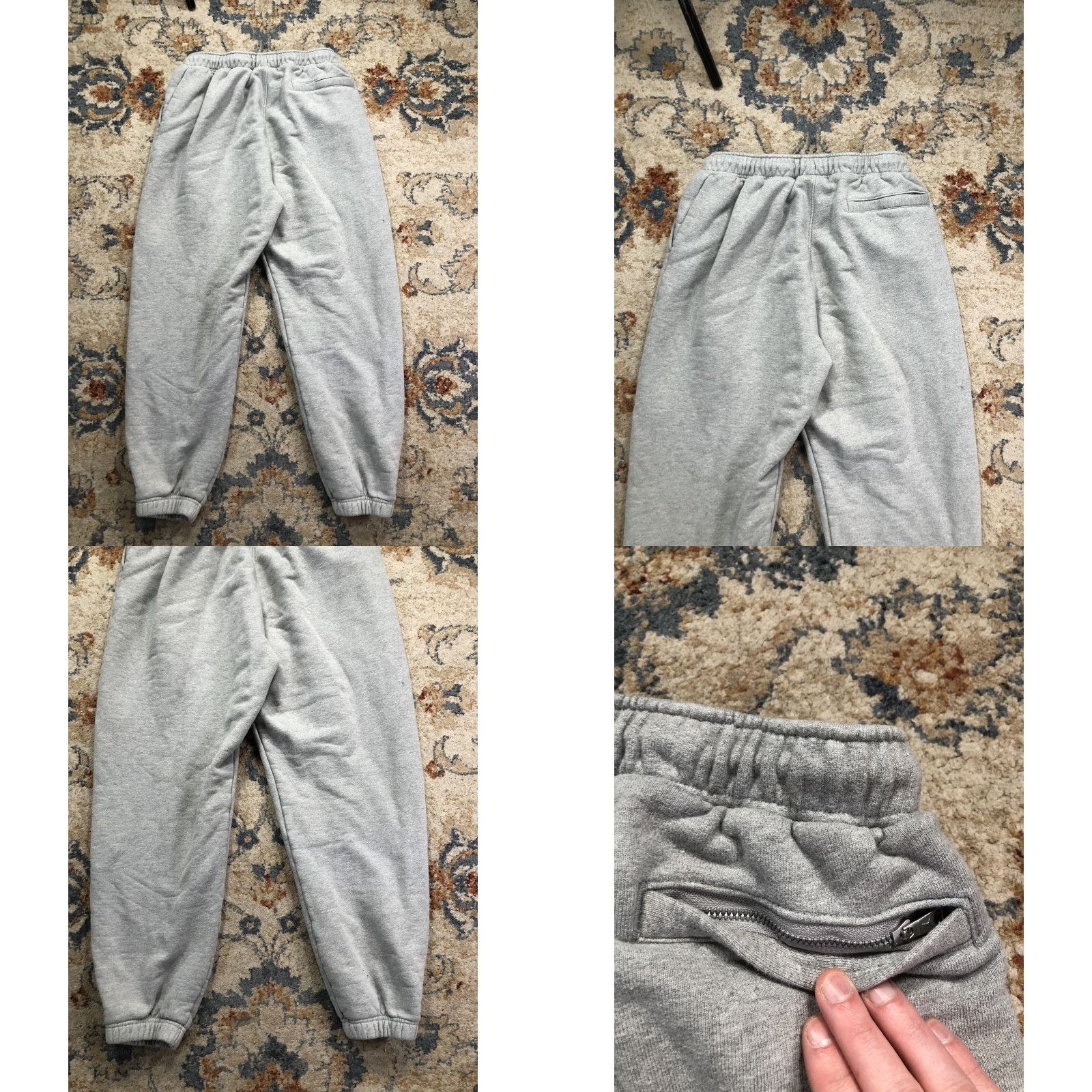 Jordan Brand Jordan Jogger Pants Mens S Gray French Terry Sweatpants Cuffed Zip Pocket Pockets Jumpman Logo Size US 29 - 8 Thumbnail