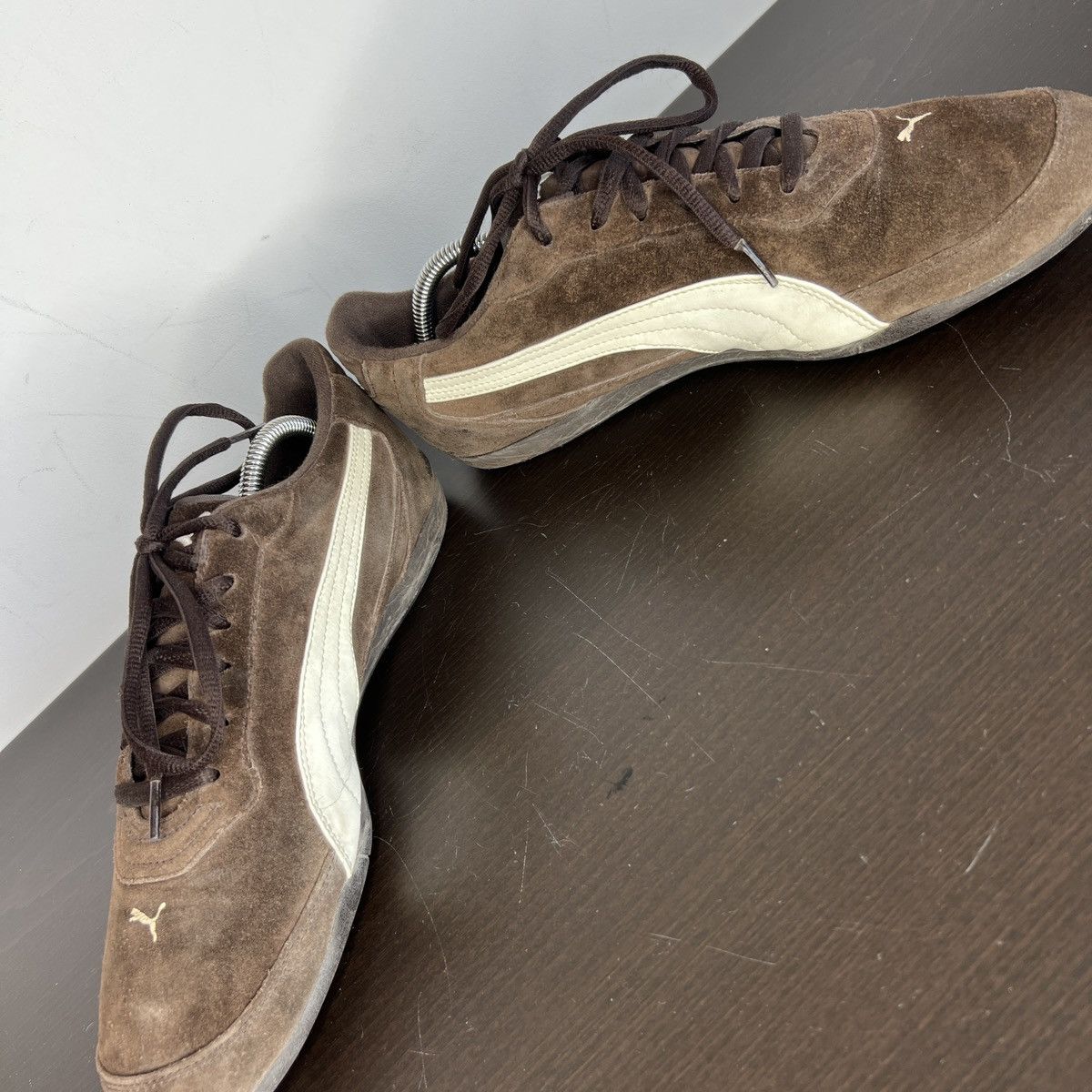 Puma Y2K Puma Speedcat Low Top Brown Suede Leather Sneakers Size US 11.5 / EU 44-45 - 6 Thumbnail