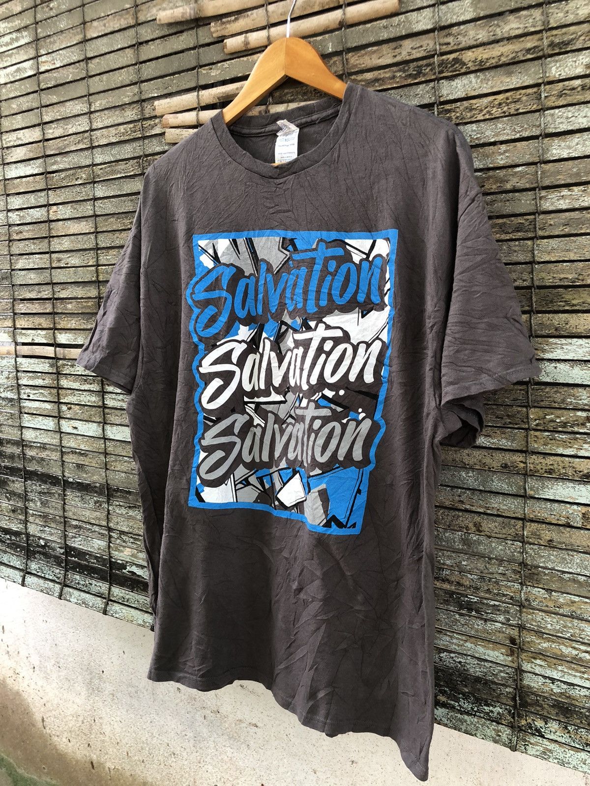 Japanese Brand × Vintage Vintage Y2K Salvation Military Wording Tshirt Size US XXL / EU 58 / 5 - 5 Thumbnail