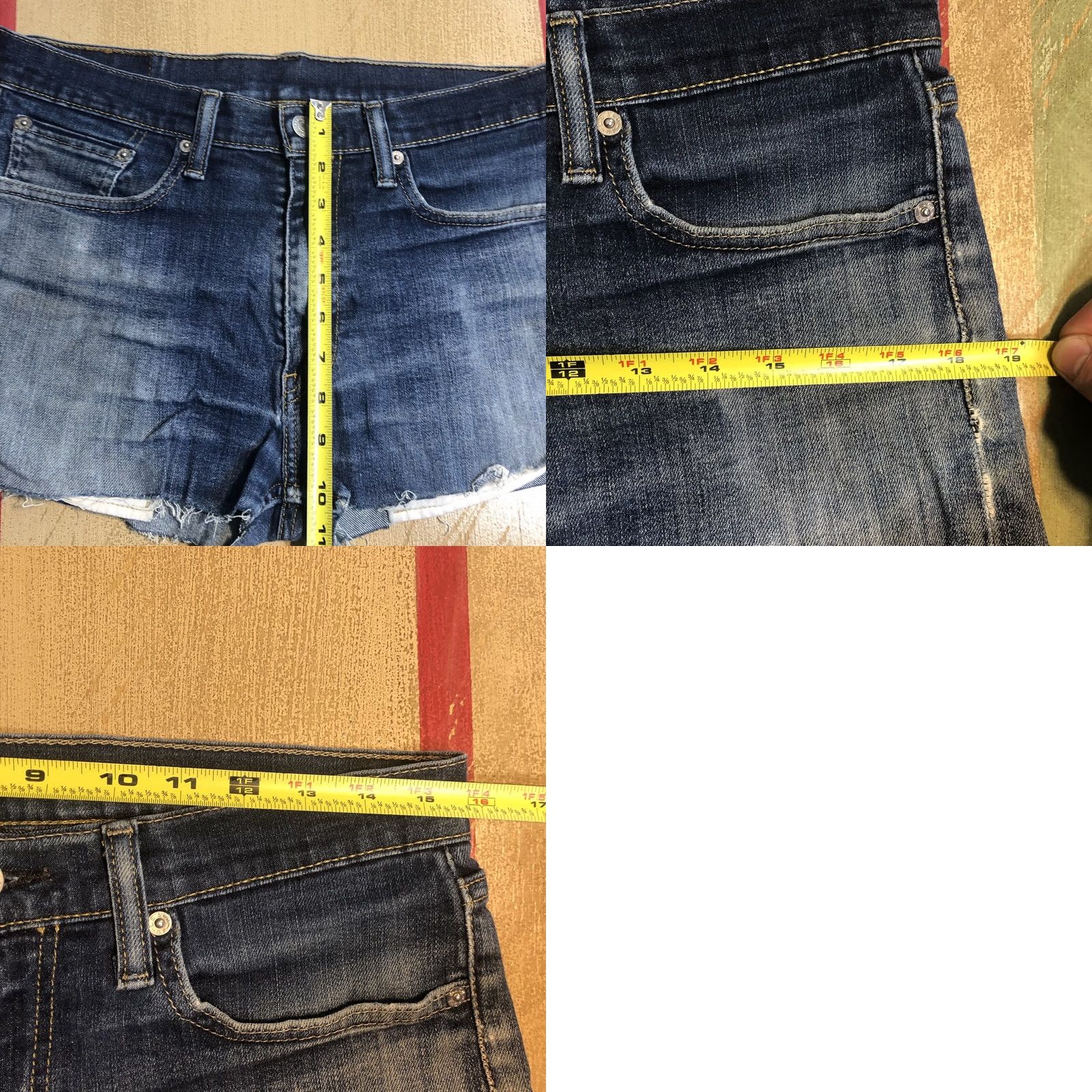 Levi's Levi's 513 Cutoff Shorts Womens 31 Raw Hem Cut Off Denim Jean Blue Distressed Size 24" / US 00 / IT 34 - 9 Thumbnail