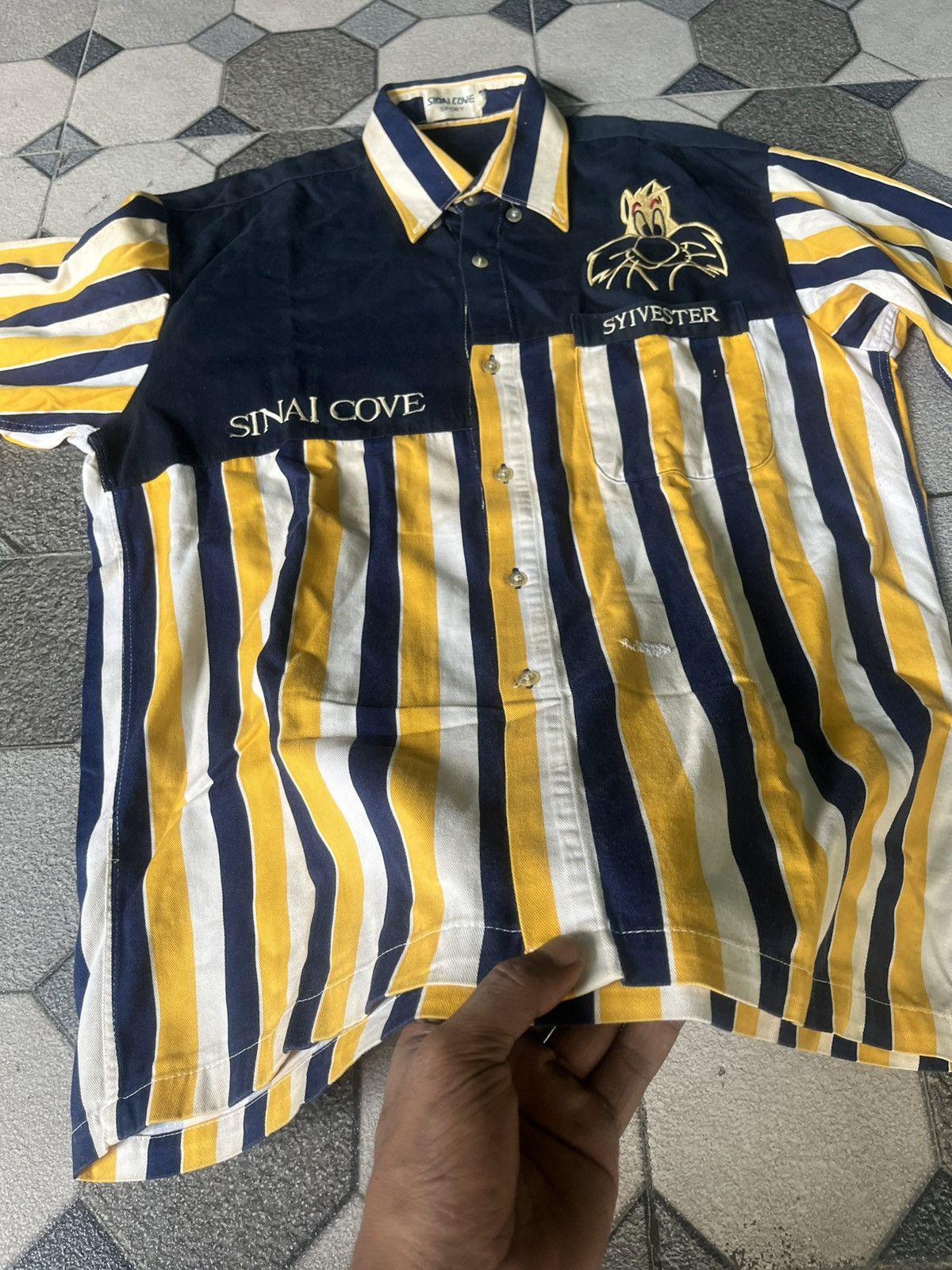 Vintage Vintage Sinai Cove Sport x Sylvester Looney Tunes Striped Size US L / EU 52-54 / 3 - 3 Thumbnail