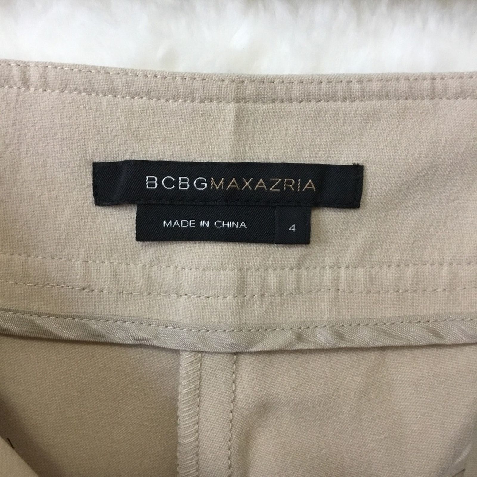 Bcbgmaxazria BCBGMaxazria Tan Dress Pants Size 27" / US 4 / IT 40 - 3 Thumbnail