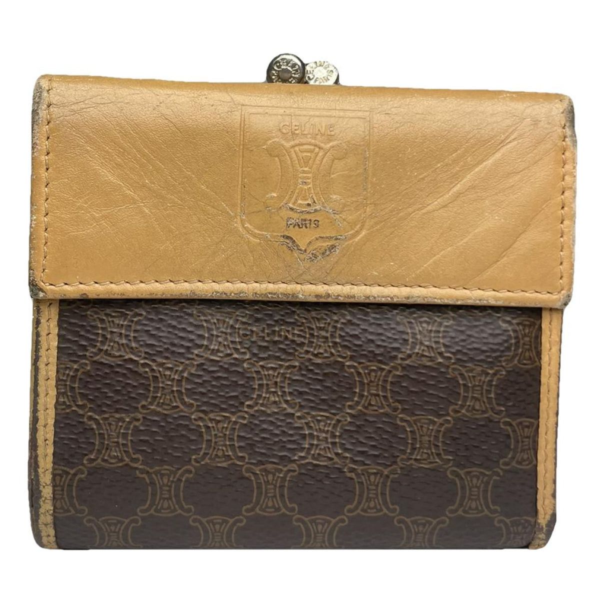 Celine Triomphe Beige Leather Wallet Size ONE SIZE - 1 Thumbnail