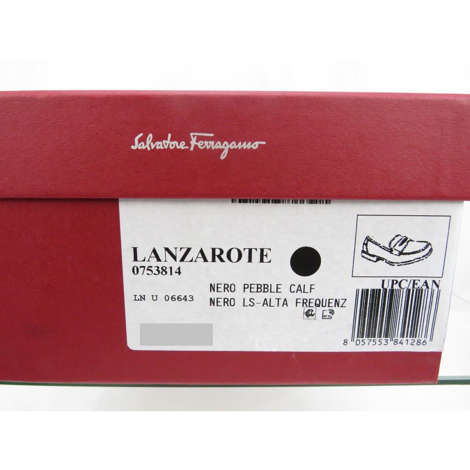 Salvatore Ferragamo LANZAROTE BLACK SAFFIANO LEATHER LOGO PENNY LOAFERS 11 D Size US 11 / EU 44 - 15 Thumbnail