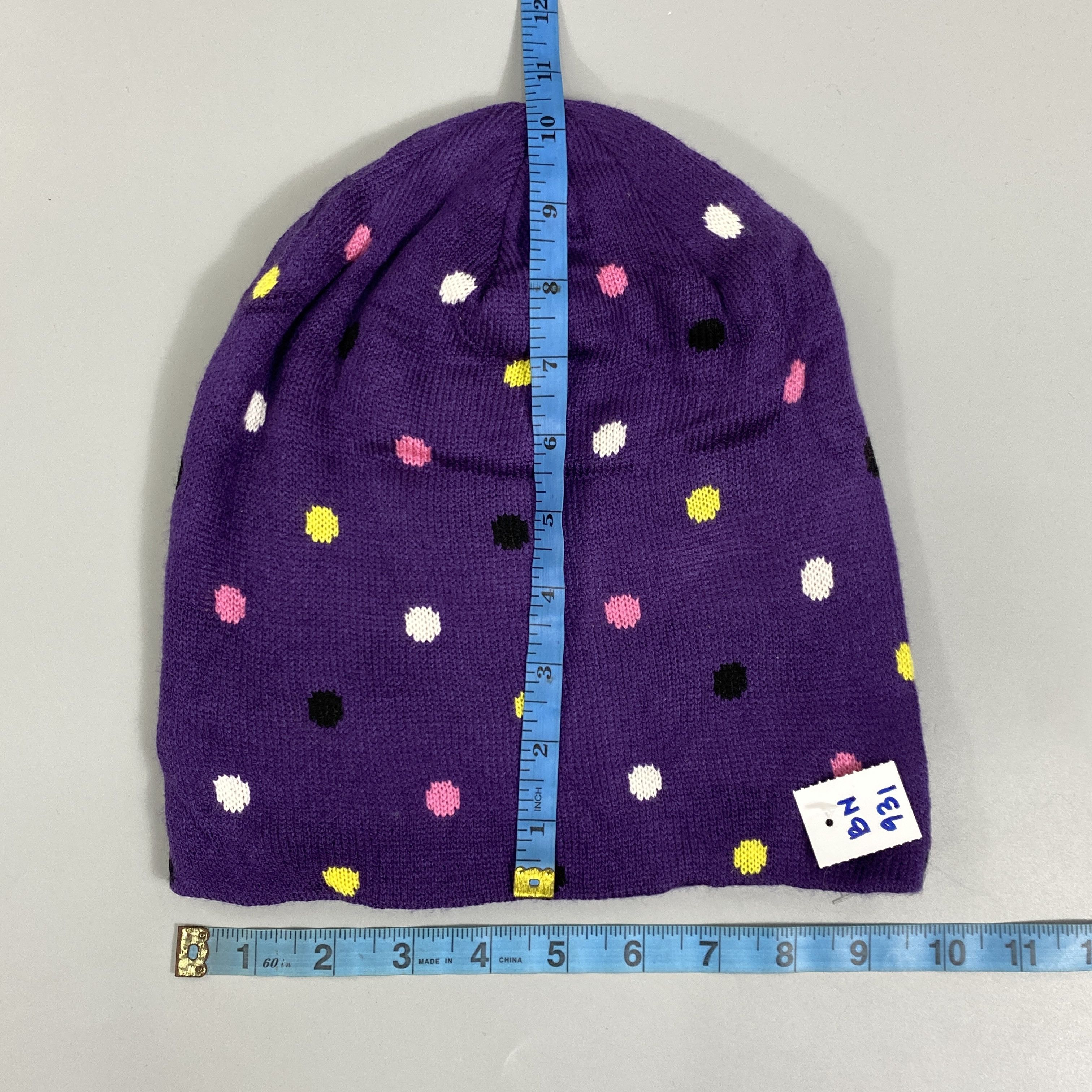 Japanese Brand Slouchy Beanie Hat With Rainbow Dots -BN931 Size ONE SIZE - 5 Thumbnail