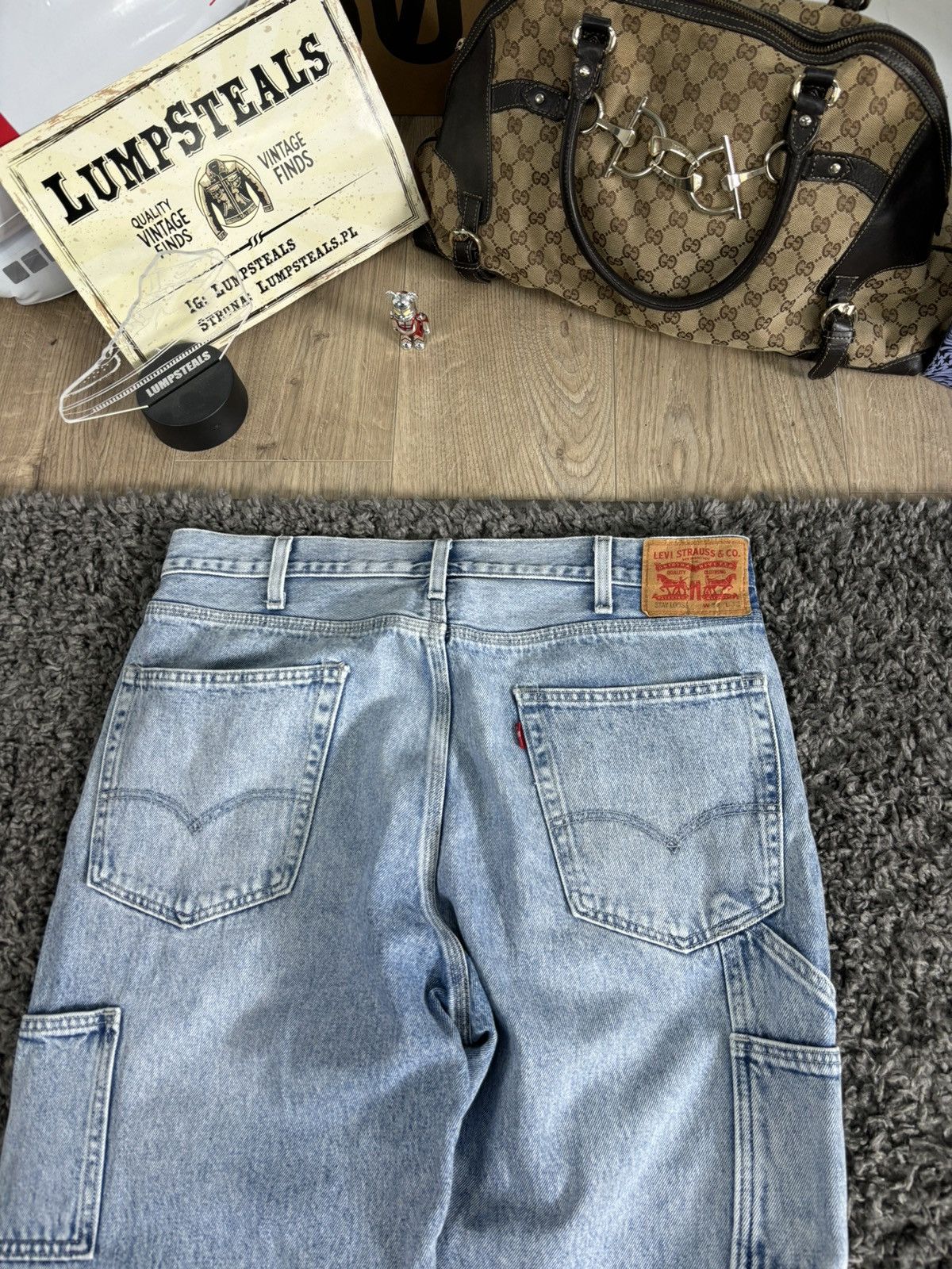 Japanese Brand × Levi's Vintage Denim Pants Faded Wide Leg Carpenter Levis Japanese Size US 34 / EU 50 - 4 Thumbnail