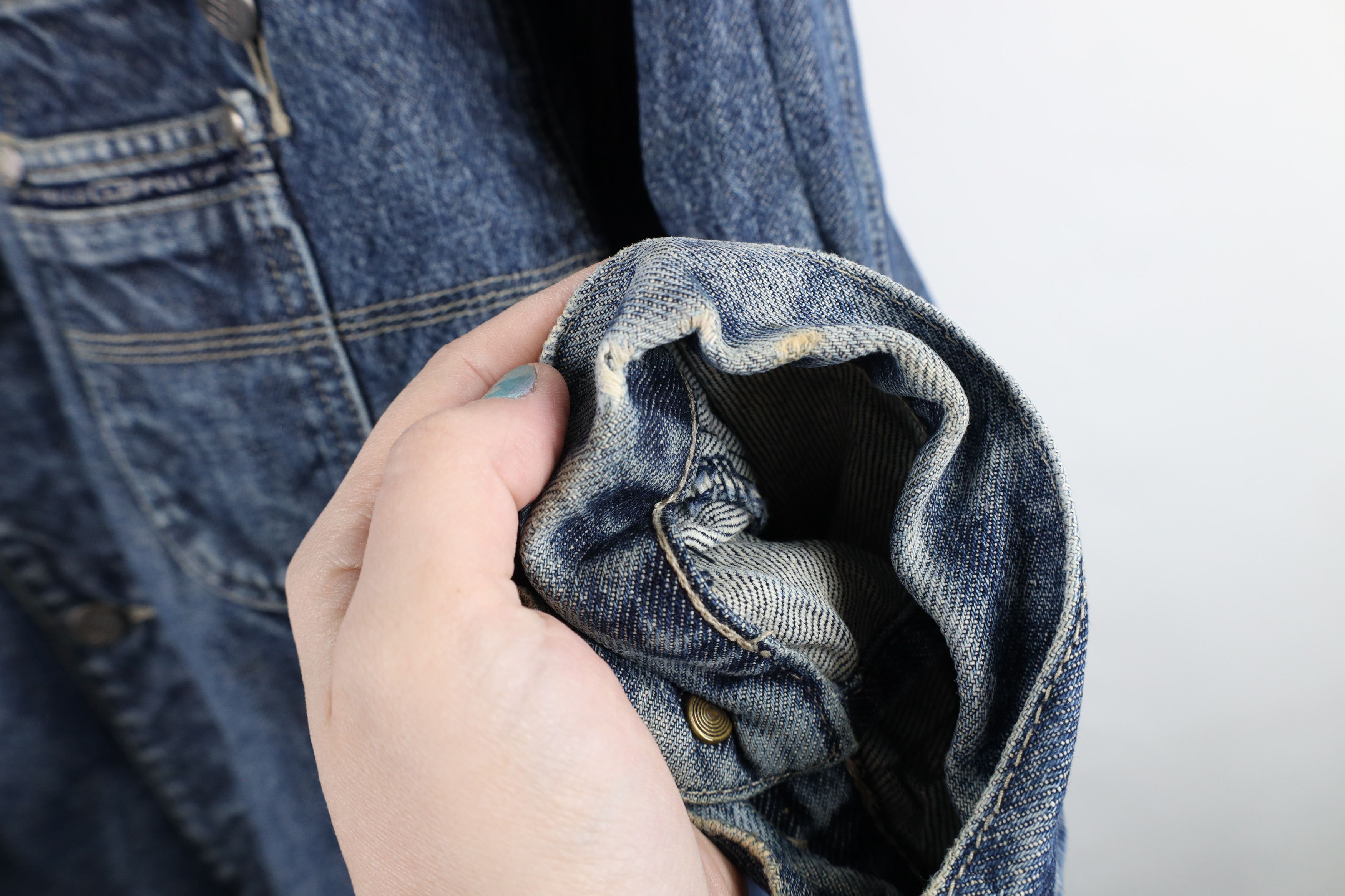 Pelle Pelle × Vintage Vintage Pelle Pelle Spell Out Denim Jean Trucker Jacket Size US XXL / EU 58 / 5 - 8 Thumbnail