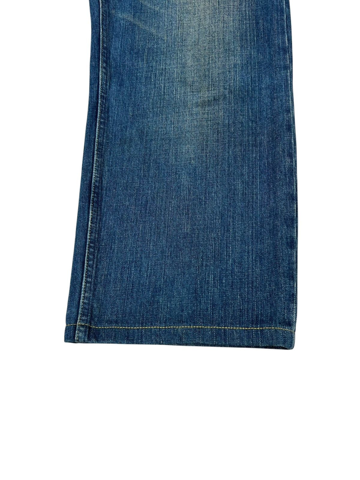Vintage Dirty Mud Karakuri Embroidery Dragon Phoenix Denim Jeans Size US 35 - 11 Thumbnail