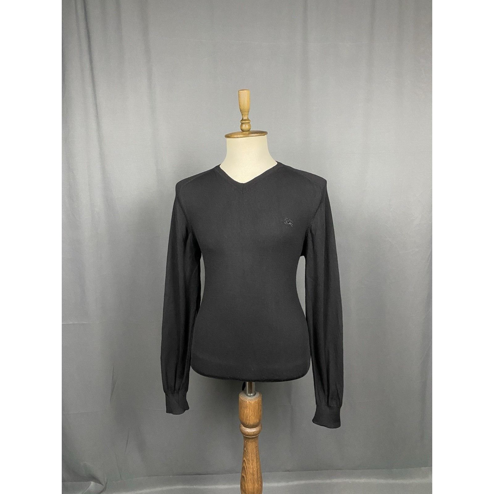 Burberry Burberry Small Logo Men's Black Wool V-Neck Sweater Size M-L Size US L / EU 52-54 / 3 - 2 Thumbnail