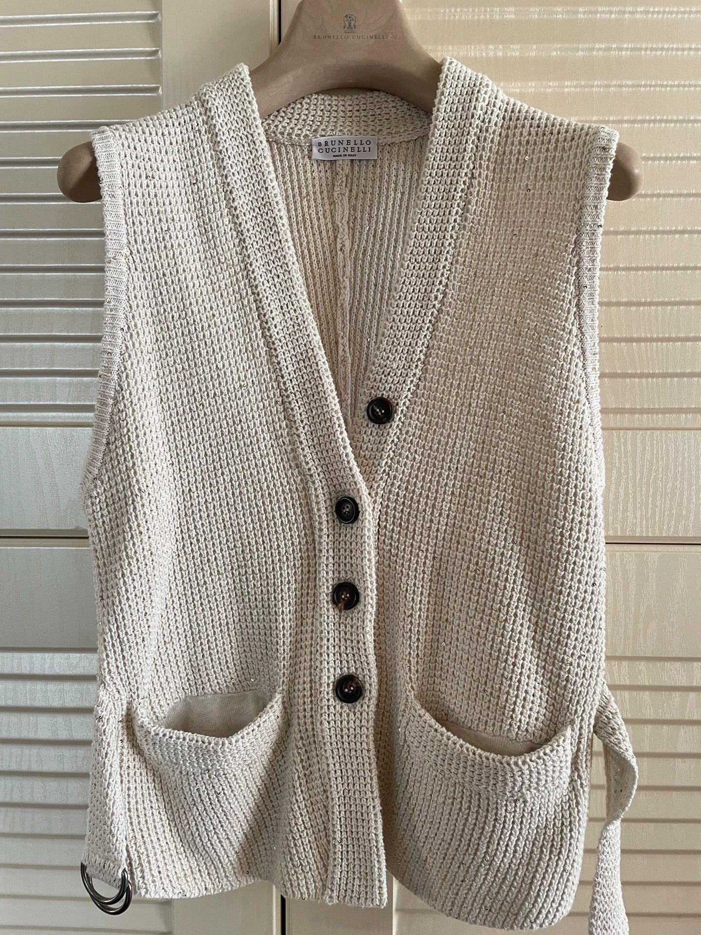 Brunello Cucinelli Brunello Cucinelli Beaded Waistcoat Vest - dmc Size US XXS / EU 40 - 1 Thumbnail