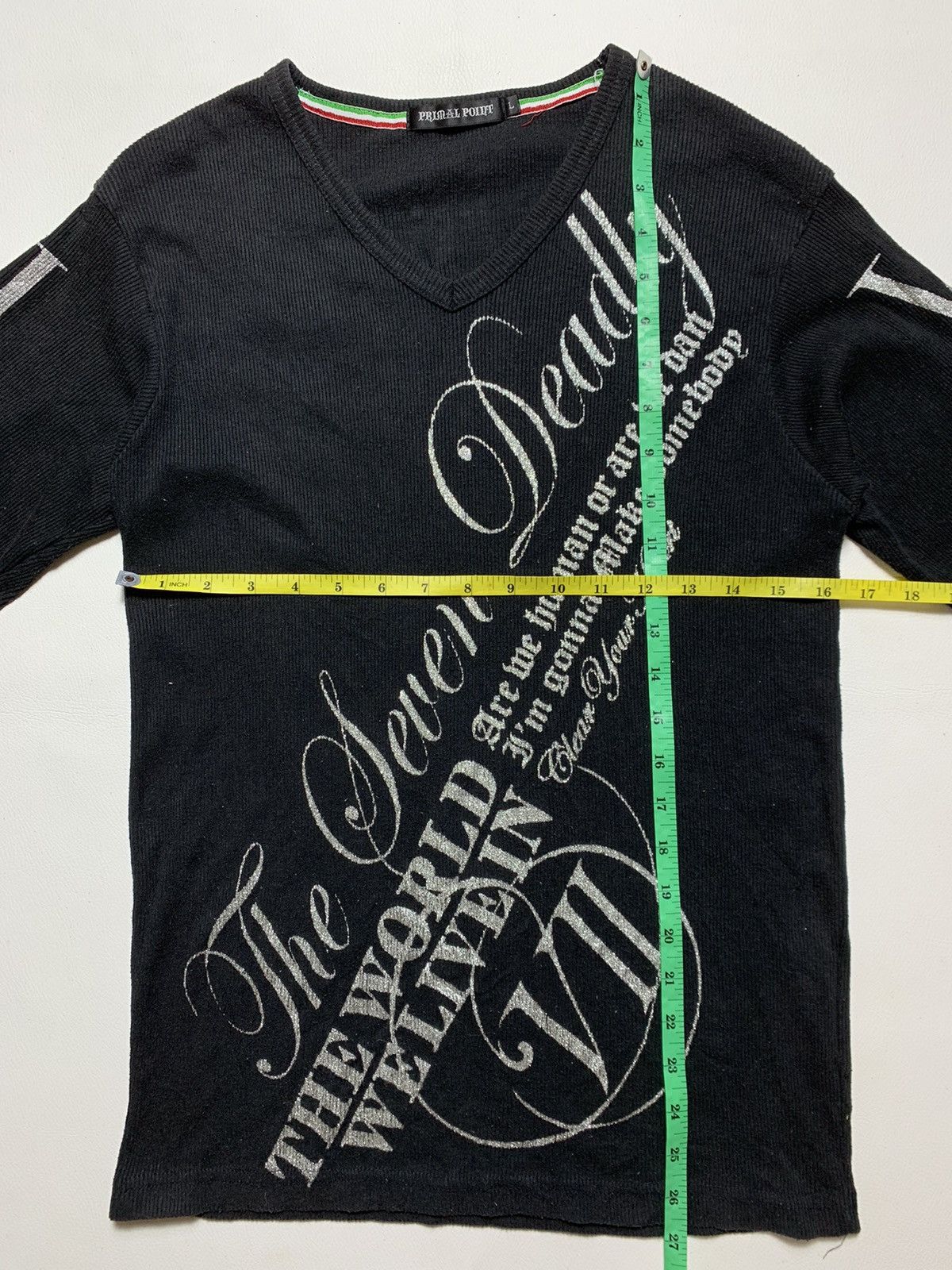 Beauty Beast × If Six Was Nine × Vintage Undefined Japan Primal Point Poem Longsleeve Tees Size US L / EU 52-54 / 3 - 6 Thumbnail