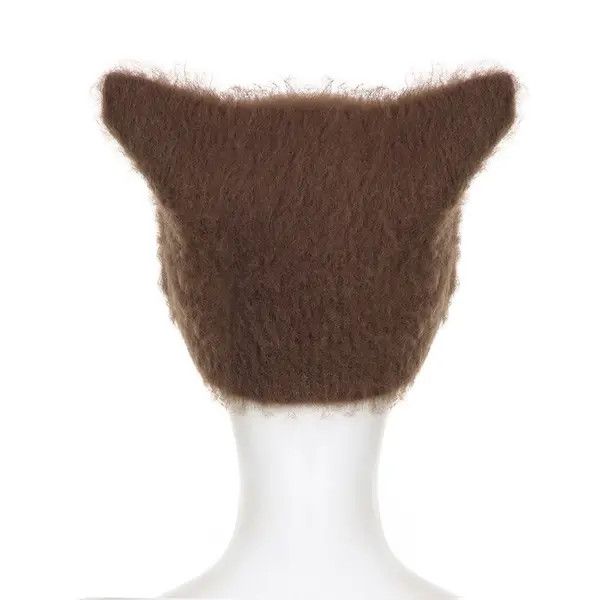 Japanese Brand Kai Kawaii Knitted Star Pattern Cat Ear Beanies Hat Size ONE SIZE - 4 Thumbnail