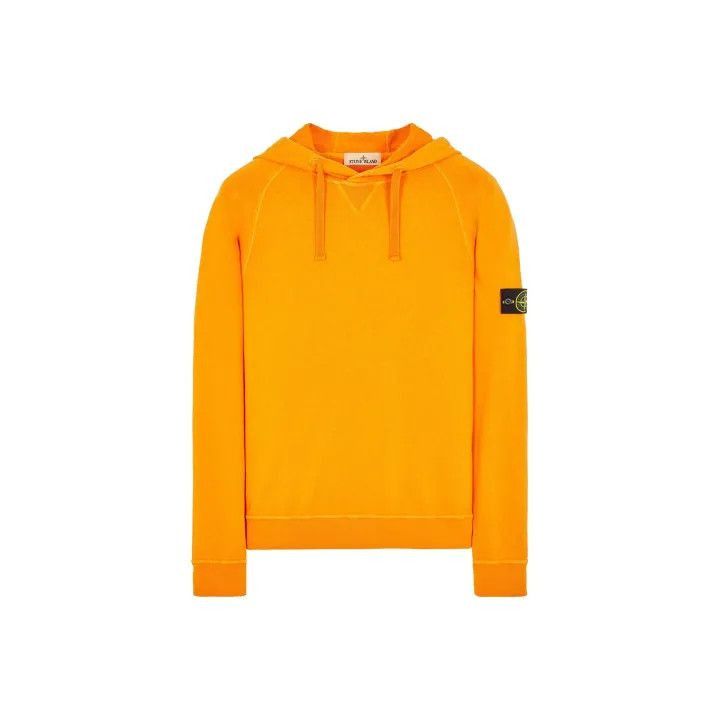 Stone Island Stone Island Orange Logo Long Sleeve Hoodie -2506 Size US M / EU 48-50 / 2 - 1 Thumbnail