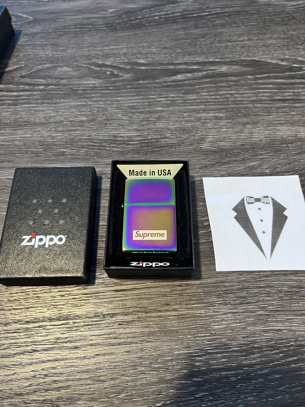 Supreme × Zippo Supreme Zippo Iridescent Box Logo Lighter | Grailed