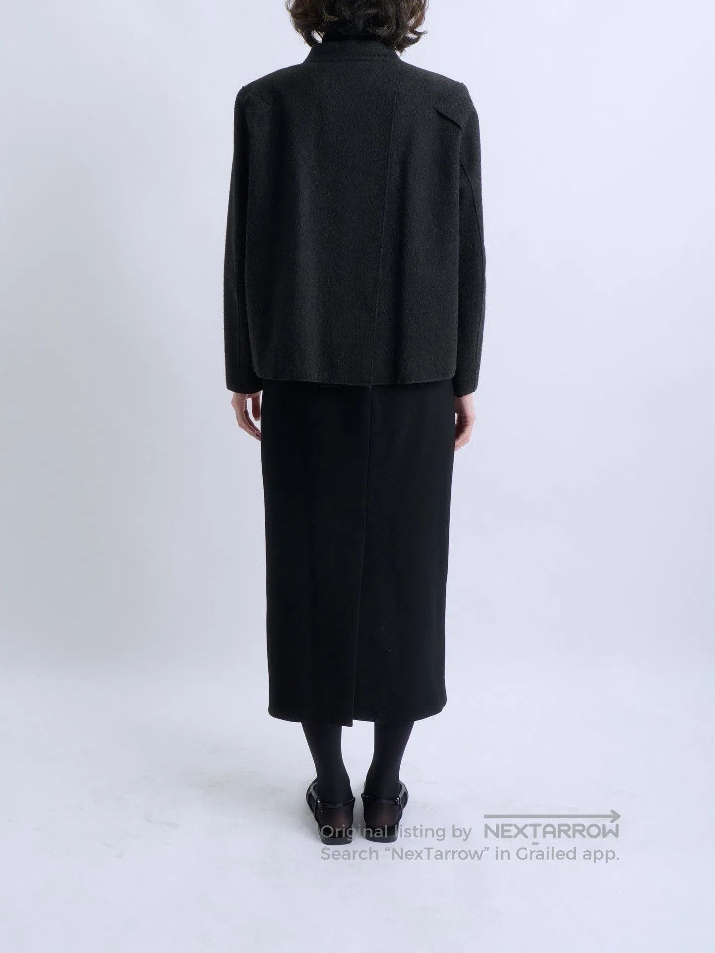Jil Sander JIL SANDER Asymmetric Wool Short Coat. Size M / US 6-8 / IT 42-44 - 5 Thumbnail