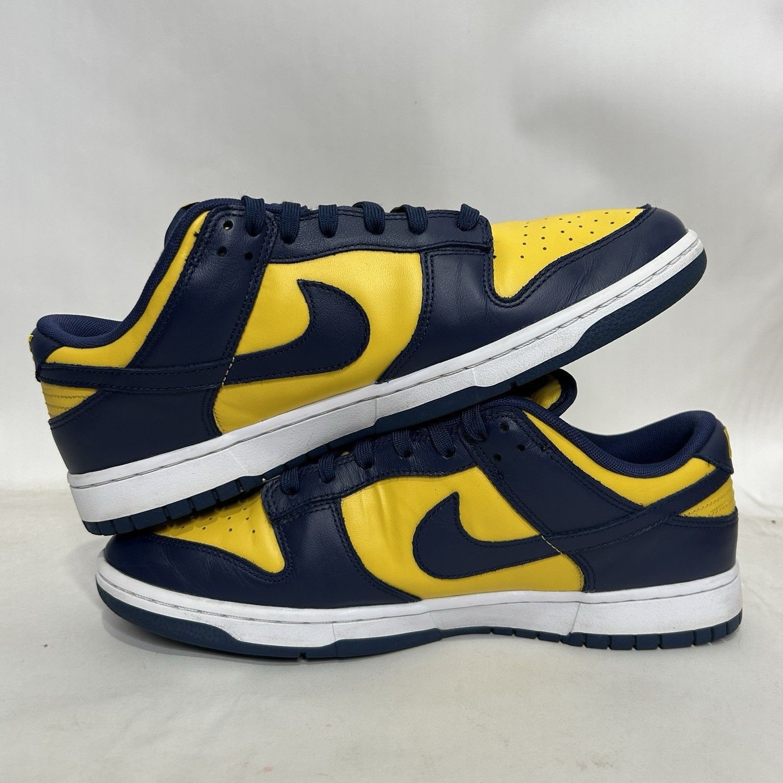 Nike Nike Dunk Low Retro “Michigan/Blue Yellow” Size US 12 / EU 45 - 3 Thumbnail