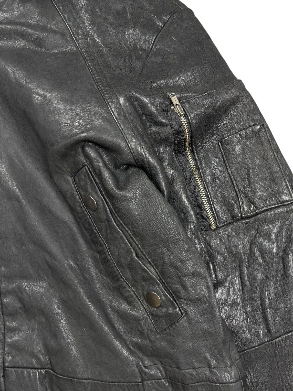 Ekam 2000s Four Valley - Fur Hoodie Vkei Style Leather Jacket Size US M / EU 48-50 / 2 - 9 Thumbnail